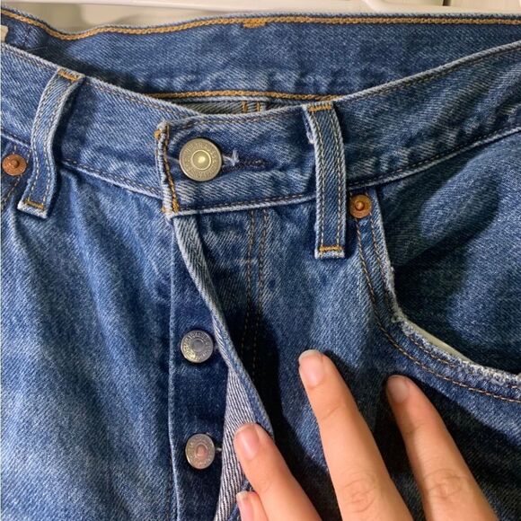Levi’s Size 30 Blue Distressed‎ 501 Jeans - Picture 3 of 7